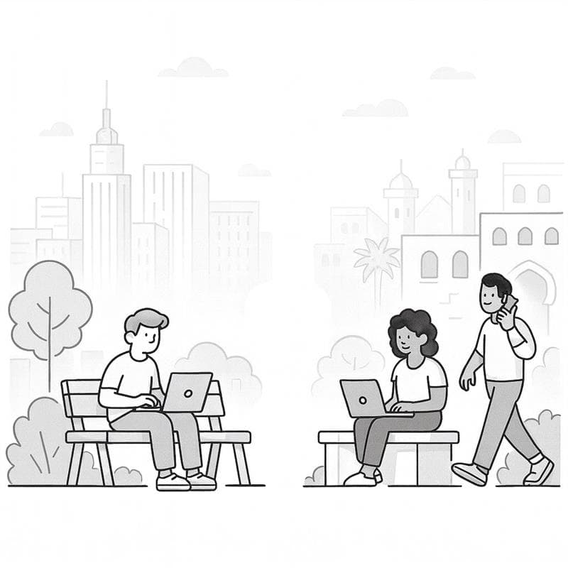 Mobile Illustration Left